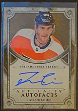 2018-19 Upper Deck Artifacts Hockey Artifacts Taylor Leier Flyers Autograph 