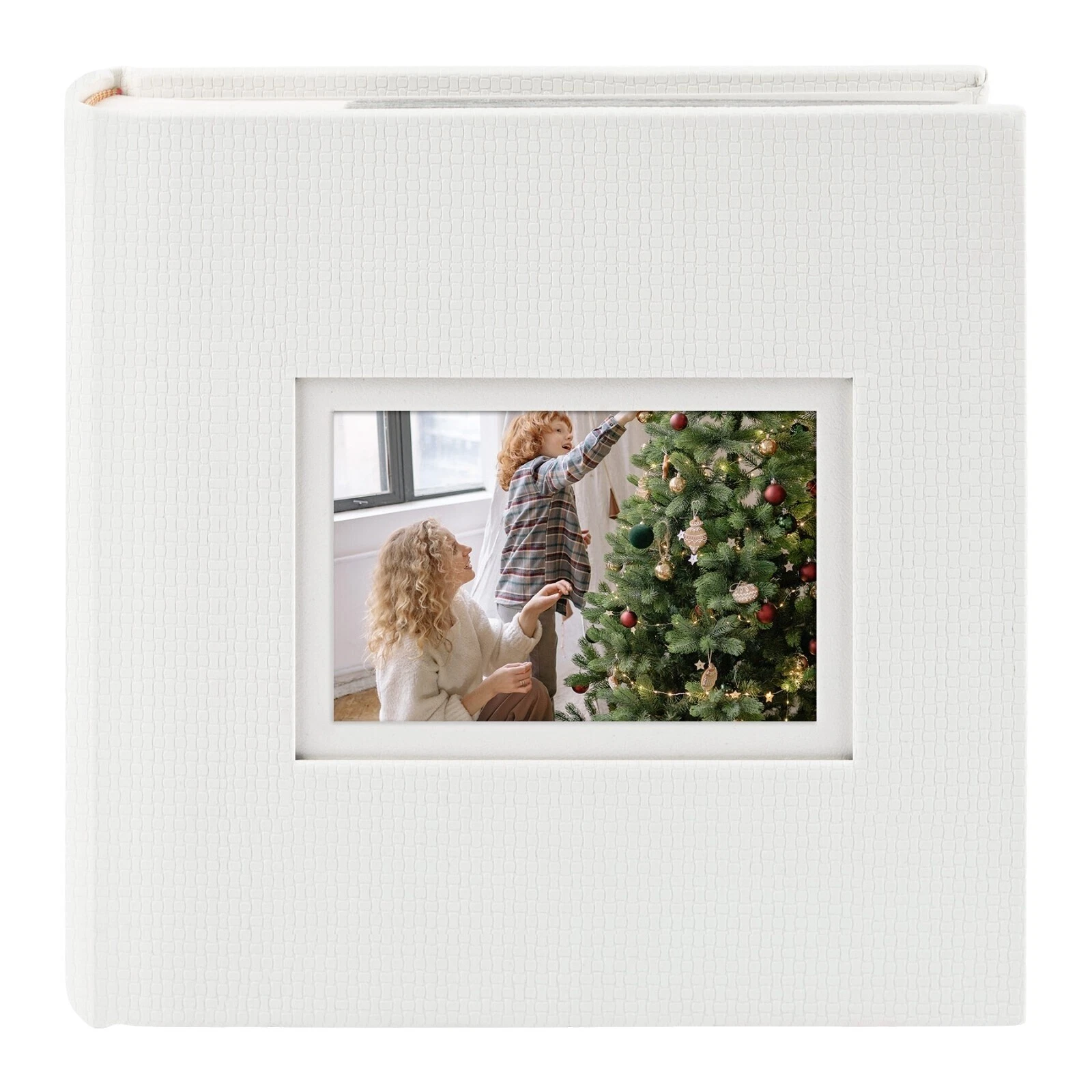 Álbumes de fotos de boda de cuero blanco y cajas