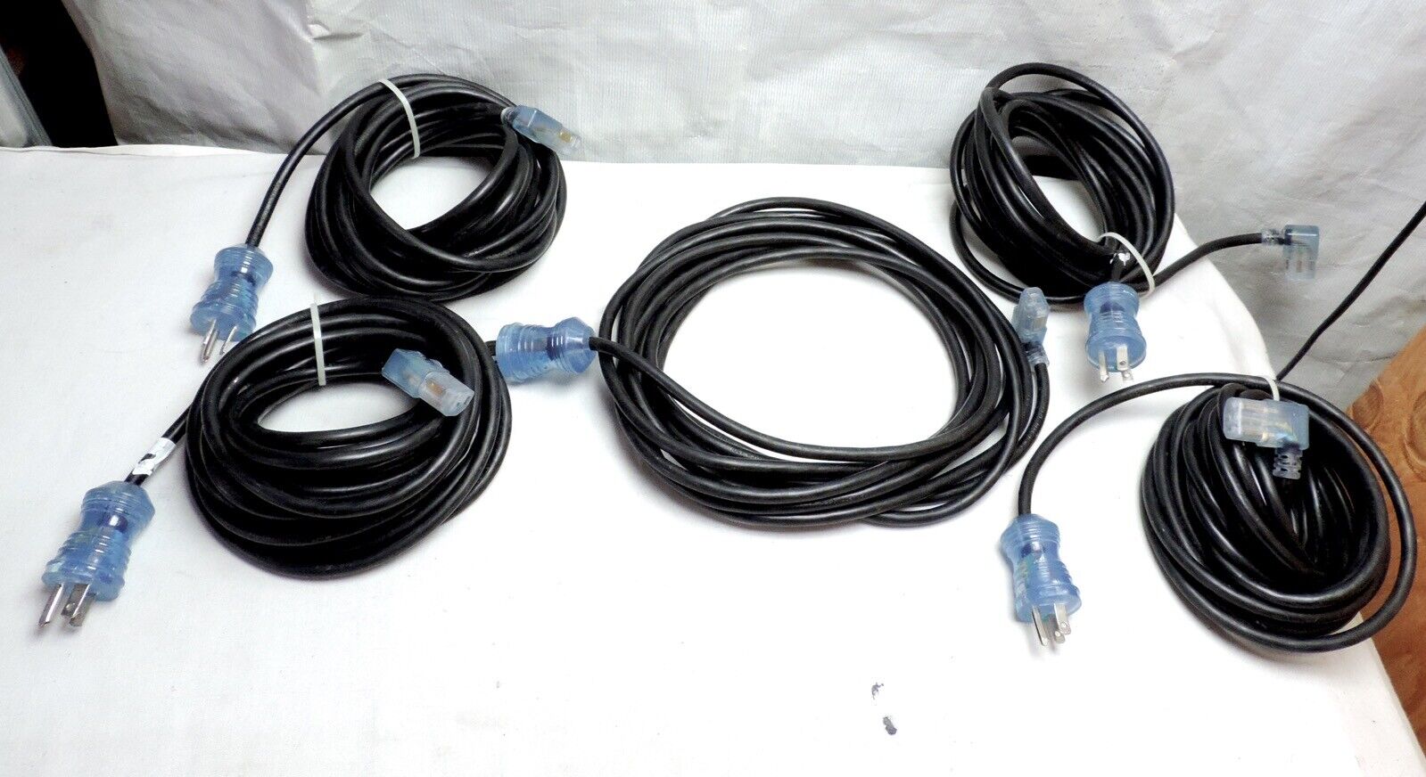 Lot of 5 Medical Hospital Grade Power Cables High Quality 22' Each - Well Shin