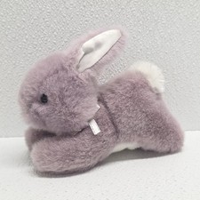 Dakin Purple Bunny Glitter Bow And Tail 6" Plush Vintage 1989 Easter