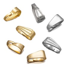 50pcs Stainless Steel Pendant Clip Pinch Bail Clasp Charm Connectors for Diy Dan