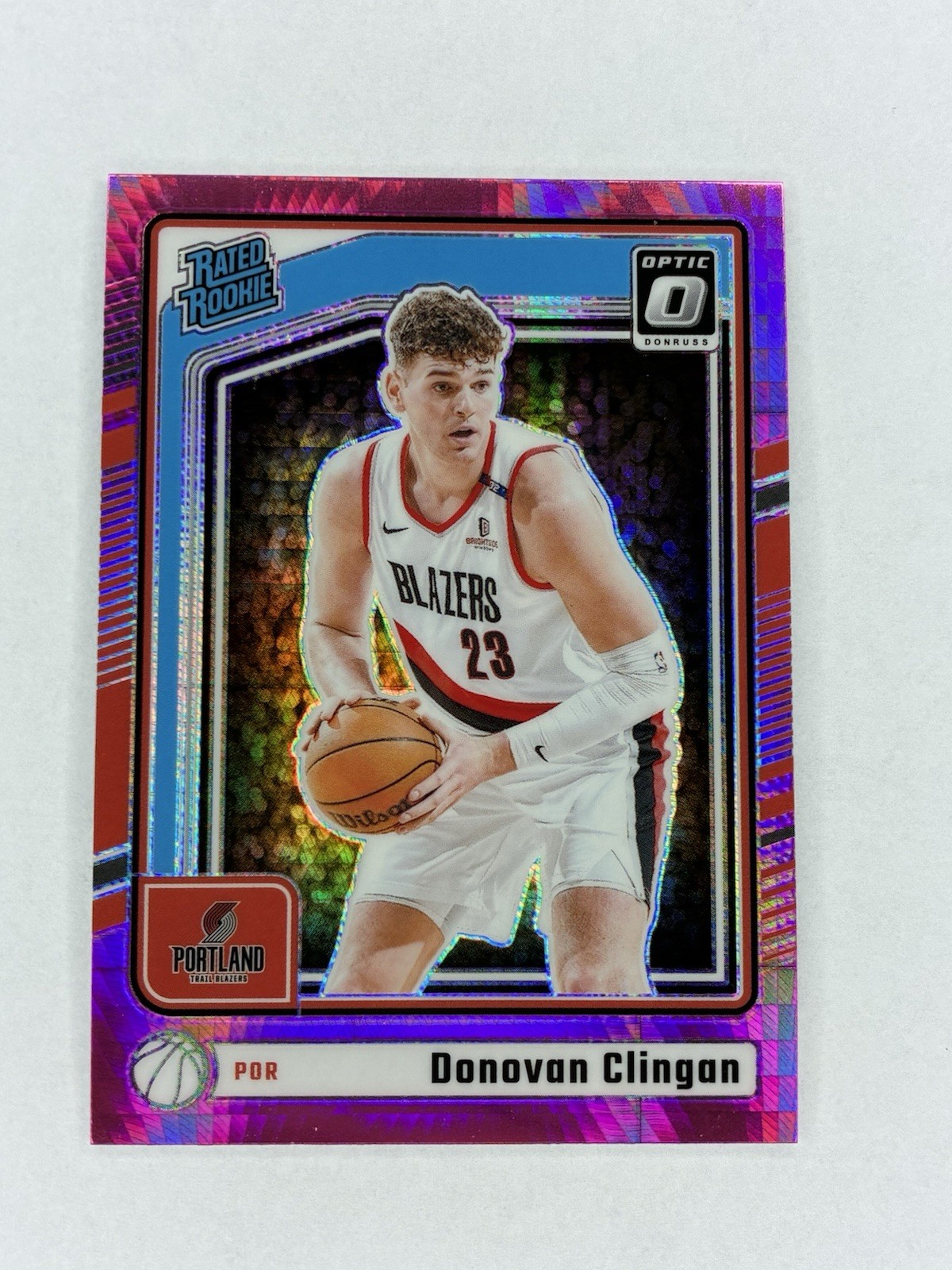 2024-25 Donruss Optic - Rated Rookie Donovan Clingan #272 Pink Hyper Prizm (RC)
