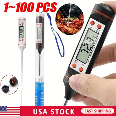 #ad Instant Read Digital Meat Thermometer BBQ Grill Smoker For Kitchen Food Cooking $175.29