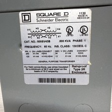 Square D 500SV43B Transformer 500VA 0.5kVA 120/240V to 12/24V NEMA 3R