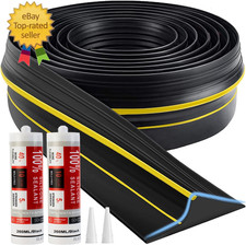 Universal Garage Door Threshold Seal Strip 20FT Kit, Bottom Waterproof Rubber We