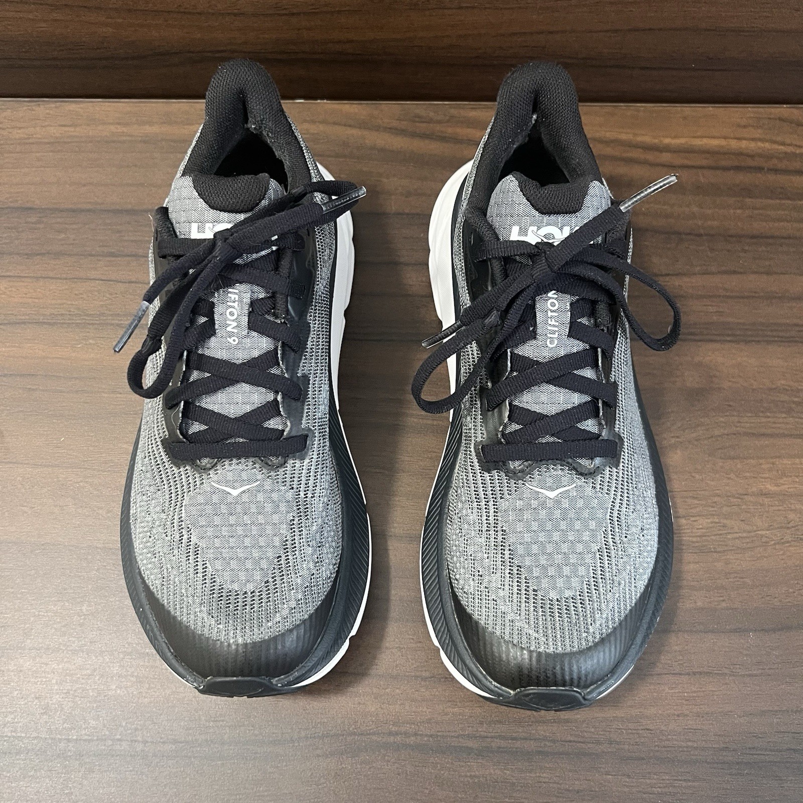 Hoka Clifton 9 Youth, Kids Grade School, Black and Gray | Size 3.5 Youth thumbnail 10