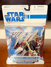 Star Wars Transformers Crossovers Clone Wars Shock Trooper to V-Wing Starfighter