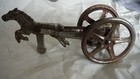 Antique 1890-1910 Waltrous or Gong Bell Co. Metal Horse & Sulky Toy 8" *As Found — photo 1