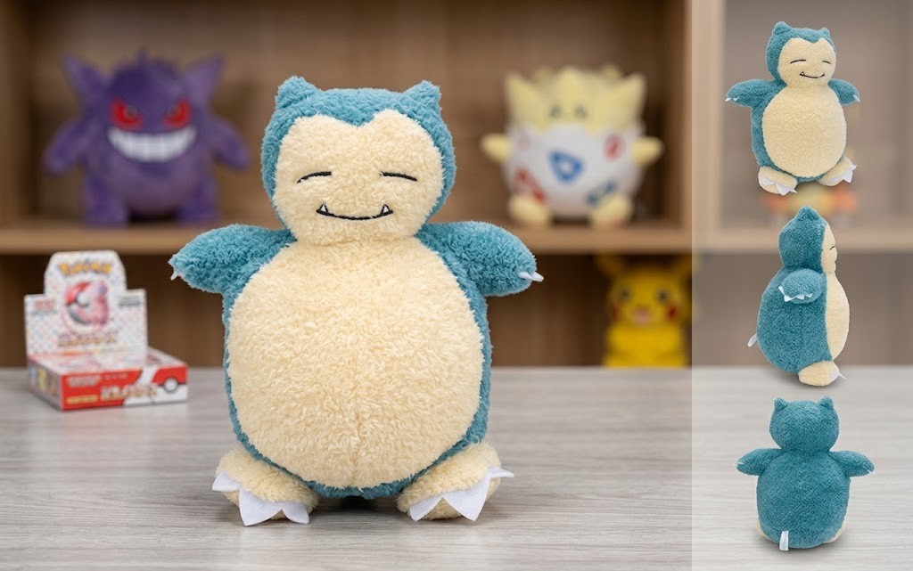 Juguete suave de peluche para dormir Pokemon Snorlax 20 cm difuso - Nuevo vendedor del Reino Unido