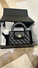 Chanel Nano Kelly Shopper Black Top Handle Shopping Bag 25C
