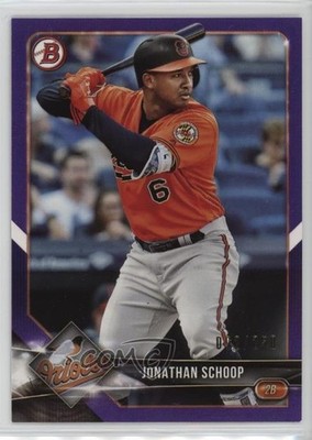 2018 Bowman Purple 92/250 Jonathan Schoop #95 0it8