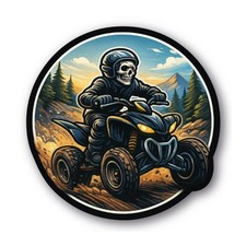 Adesivo Teschio Quad Driver | Moto ATV Offroad Avventura Design