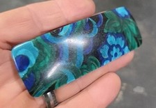 Karina France Vintage Multicolor Lucite 1980  s Hair Barrette Watercolor NOS 80s