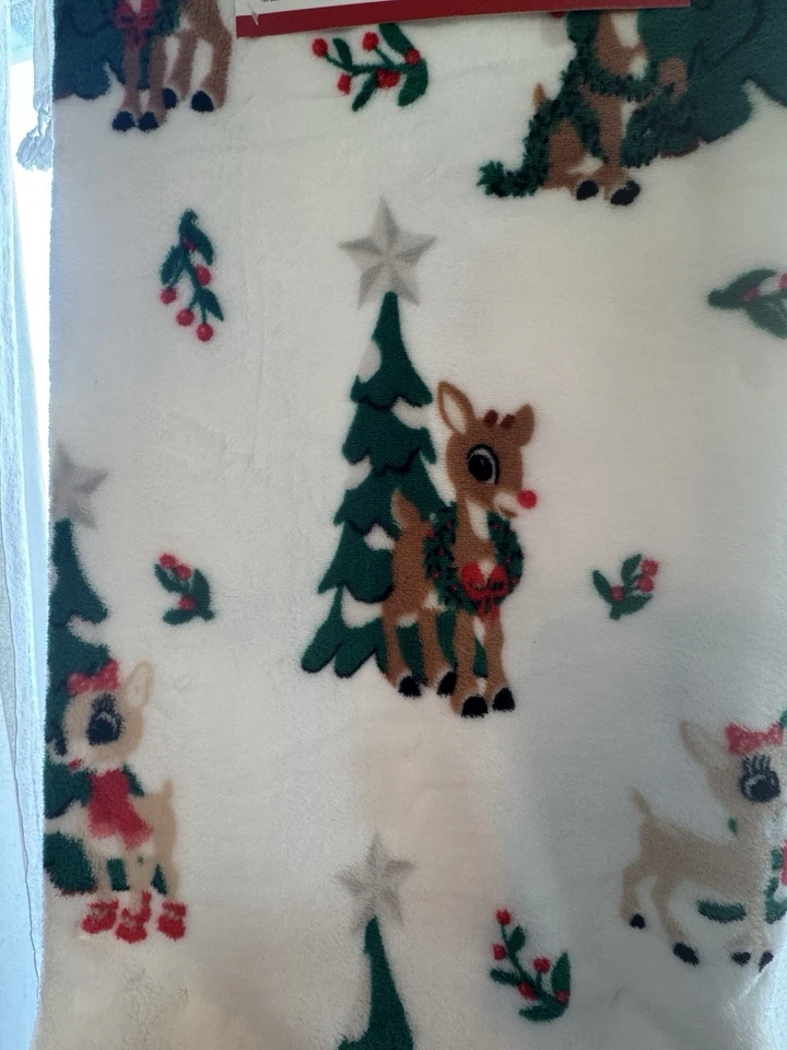 Rudolph The Red Nosed Reindeer Holiday Christmas Throw Blanket 50"x70" Clarice - Image 3 of 3