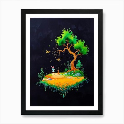 Tree In The Forest 5 Art Print Framed Wall Art Poster Canvas Print Picture
