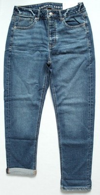 American Eagle Women 2 Short 26W Tomgirl Twilight Blue Stretch Jeans Low Rise