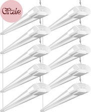 10 Pack Linkable LED Utility Shop Light, 4400 LM, Super Bright 6500K Cool Daylig