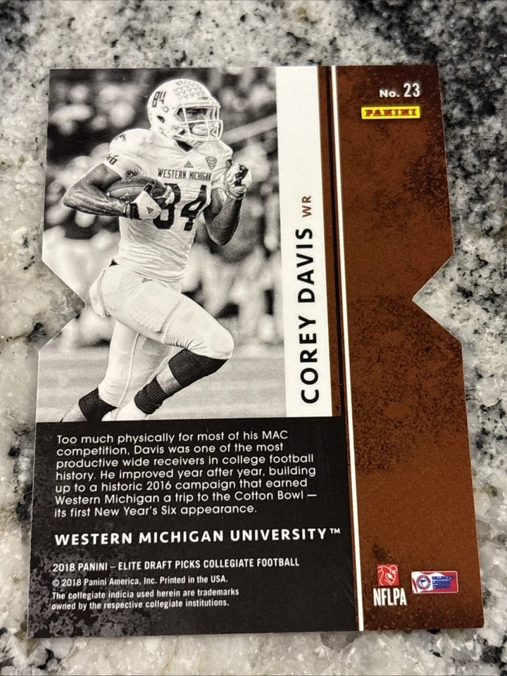 Corey Davis 2018 Elite Status DieCut #’d 01/49 Card & 2017 R&S #’d 43/99 Card - Image 4 of 4