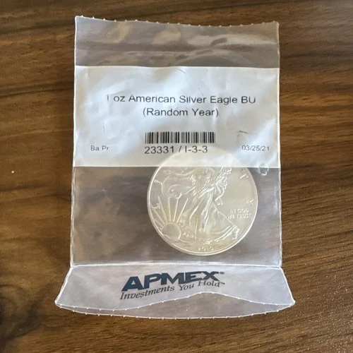 APMEX 1 oz American Silver Eagle Coin BU (Random Year) 2010 - Brand New Sealed