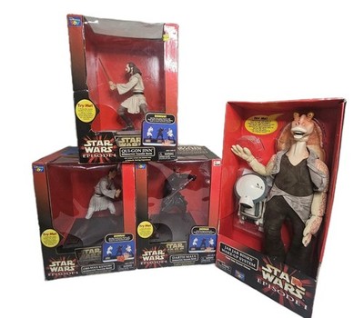 Star Wars Episode I Interactive Talking Banks Thinkway Lot Of 4 Darth Maul Obi-W