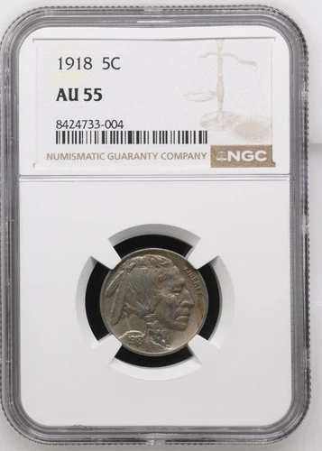 1918 Nickel (Buffalo) NGC AU55