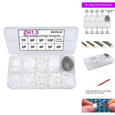 JST ZH 1.5mm Connector Crimp Terminal Housing Kit 2 3 4 5 6 7 8 9 10 Pin 200Pcs