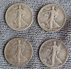 Lot of 4 circulated Walking Liberty Half Dollars - 41, 43s, 45, 46