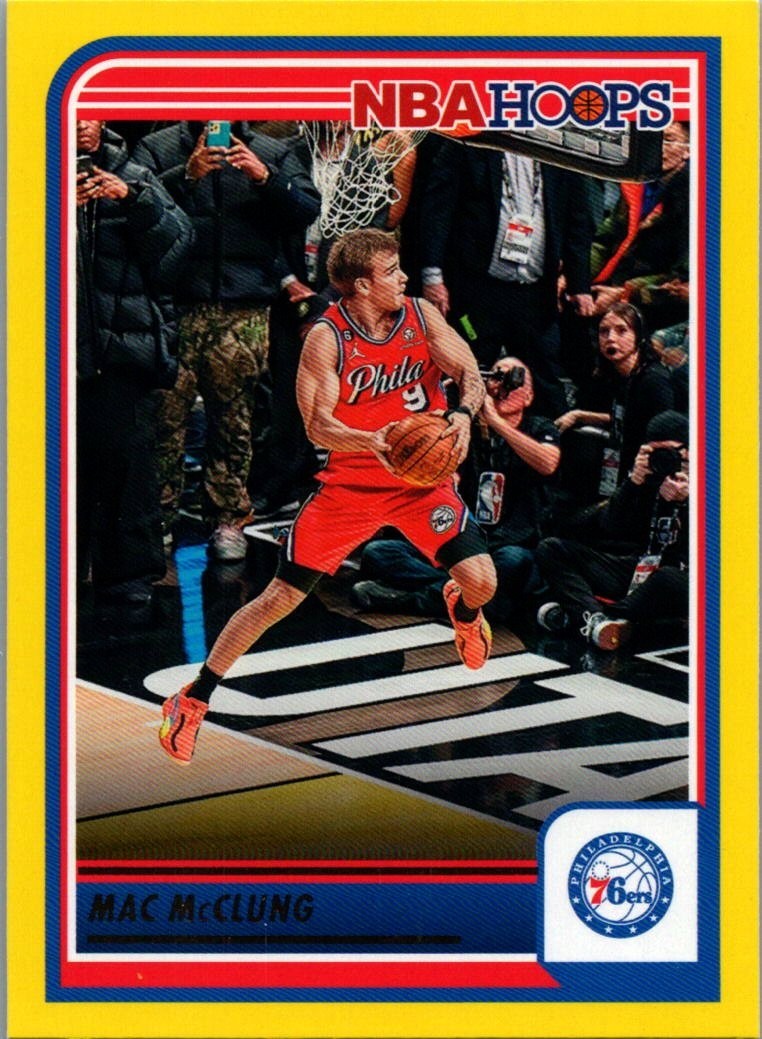 2023-24 NBA Hoops Yellow #48 Mac McClung Philadelphia 76ers