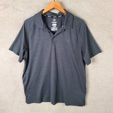 Hurley Shirt Mens Large Dark Gray Short Sleeve Performance Polo Stretch