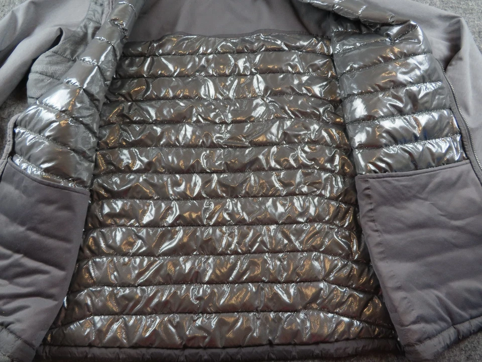 Columbia 夹克男式 2XLT 高灰色 Powerlite Omni 热混合帽 Puffer 外套 — 第 3/4 张图片