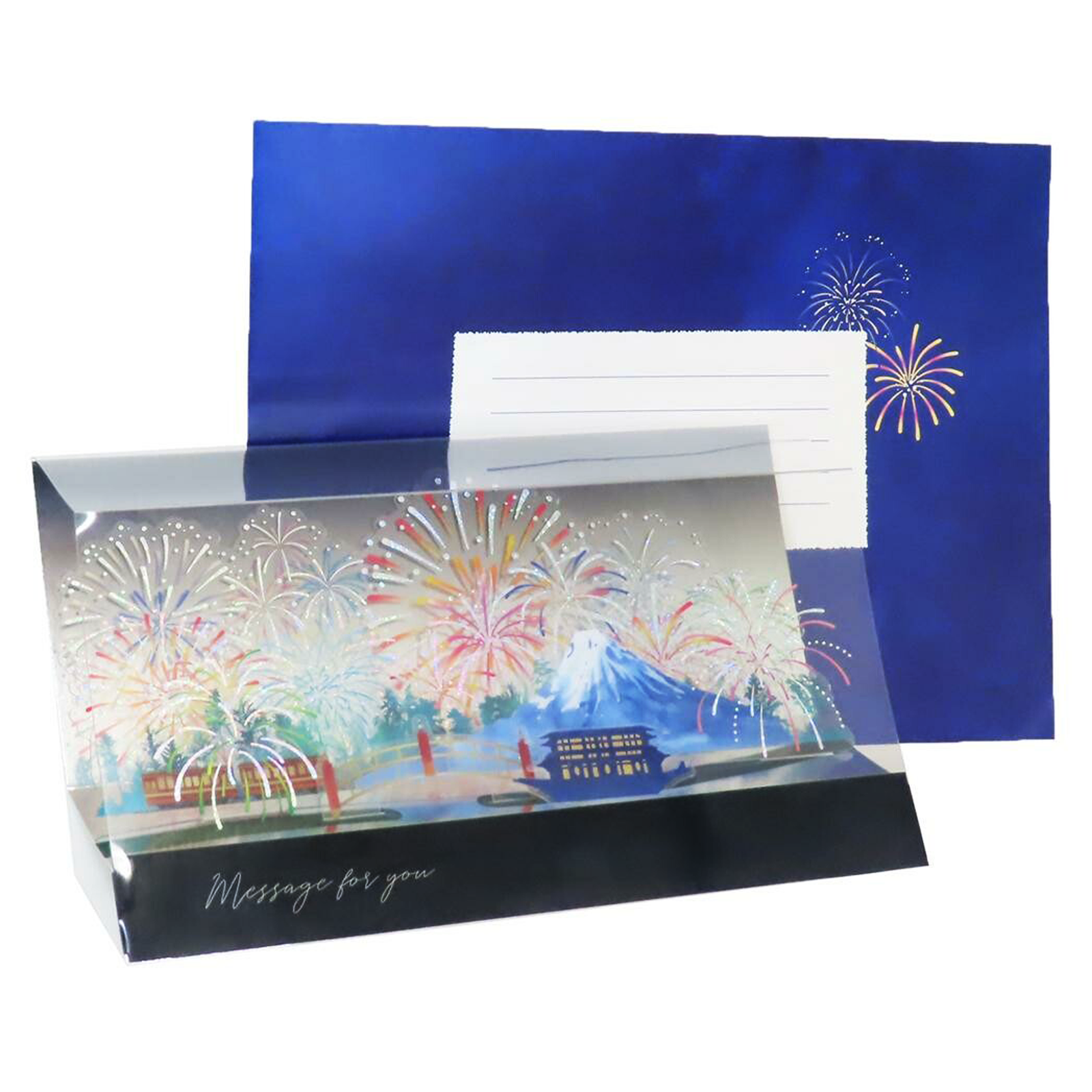 Fireworks Cubic Pop‑Up Card – Holographic 3D Summer Celebration ...
