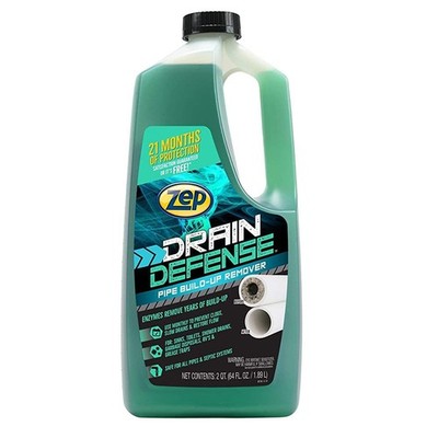 Zep Drain Defense Pipe Build-Up Remover - 64 Ounces - ZLDC648 - 64 oz. 