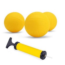 Viminston Spike Replacement Balls 3-Pack with Pump for Roundnet 3.5", yellow