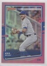 2020 Panini Donruss Photo Variation Holo Pink Kris Bryant (Fielding) #180 03rx