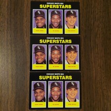3 Bo Jackson WHITESOX & Frank Thomas SUPERSTARS 1990 Rookie MLB Baseball RC Card