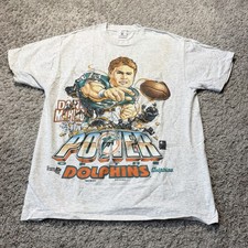 VTG 1995 NFL Miami Dolphins Dan Marino Caricature T SHIRT Large Single Stitch