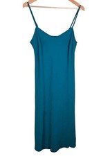 NEW Studio B by Bobaeu Size Small Teal Blue Slip‎ Dress Sleeveless Midi Dress