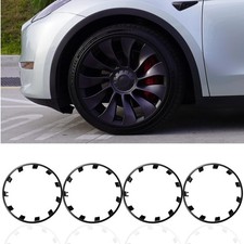 4PCS 21 inch Black ABS Rim Protector Hubcaps Cover for Tesla Model Y 2020-2024
