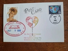 Love Globe 1991  #2535 FDC Penny Local Post ACE 187 Artist Card