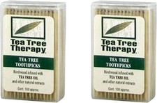 2 Pack Tea Tree Menthol Toothpicks 100 Count