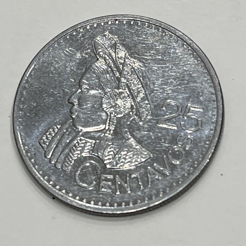 Guatemala Monedas De 25 Centavos Varios Años Y Diferentes Condiciones “Choca “