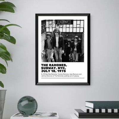 The Ramones - Bild Druck Poster Musik Vintage Rock INKLUSIVE RAHMEN 40x30