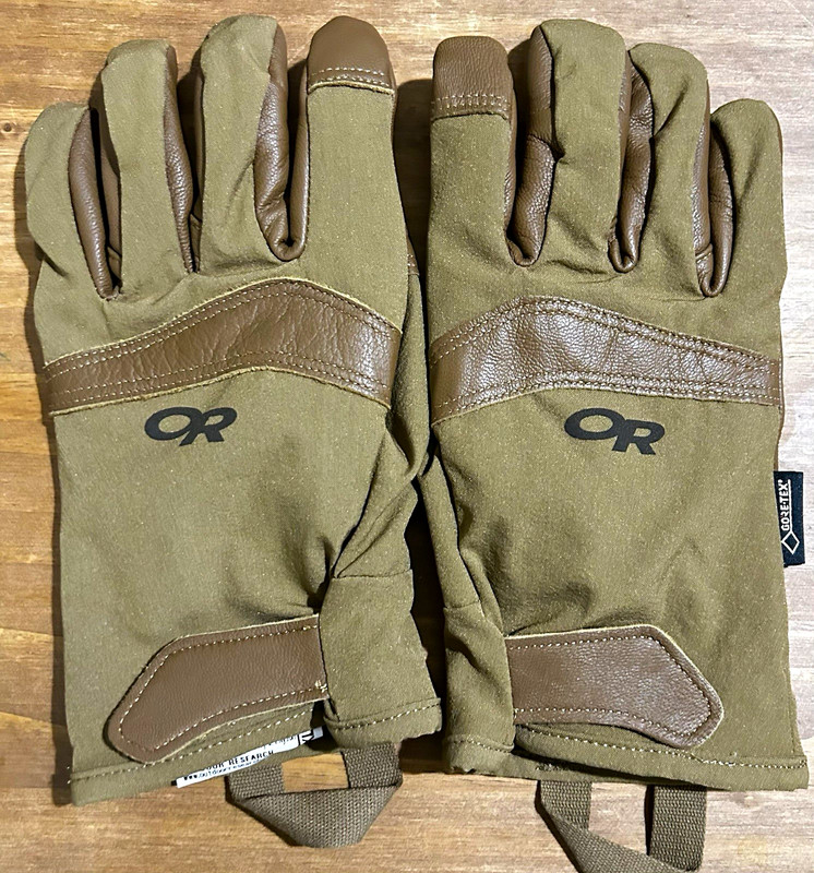 Outdoor Research AGS Convoy GORE-TEX Full Finger Gloves XL Green/Brown