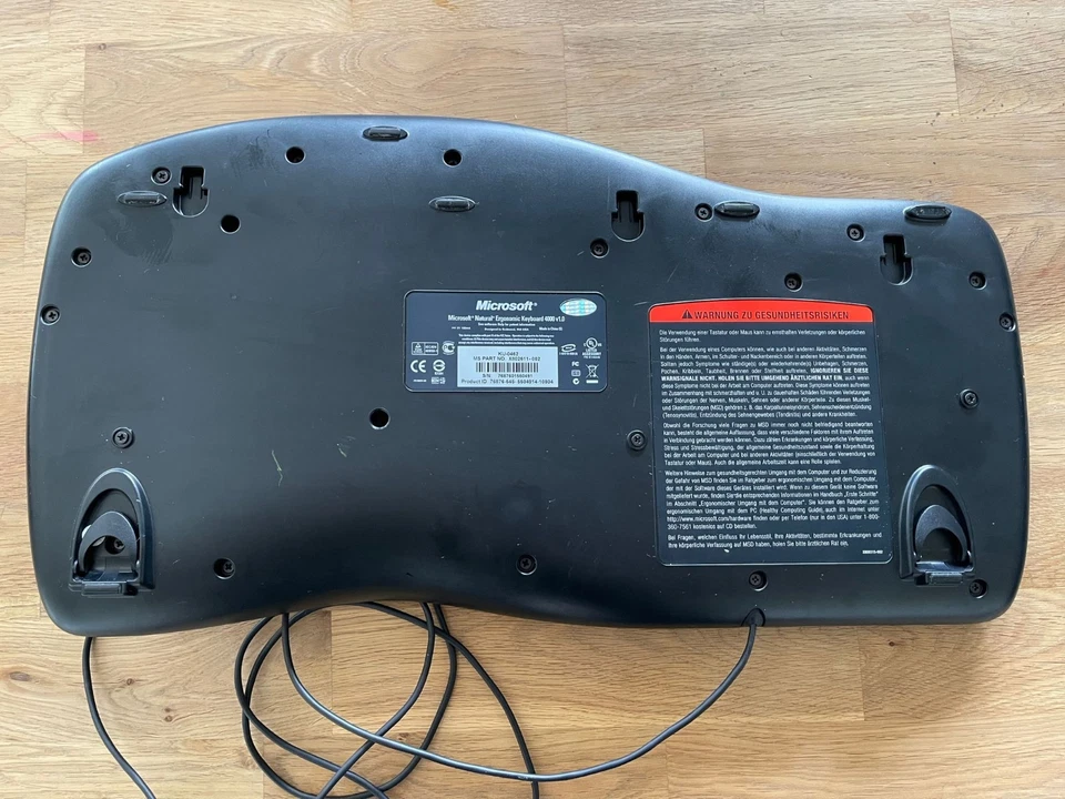 Microsoft Natural Ergonomic Keyboard PC Tastatur 4000 v1 QWERTZ Ergonomisch USB⌨ - Bild 2 von 2