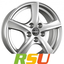 Borbet TL brilliant silver 5-Speiche 5.5x15" ET40 LK5 100 ML 57.06 Alufelgen ...
