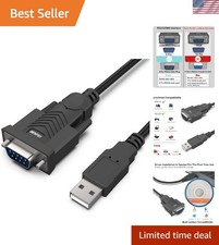 1.8M USB to RS-232 Serial Adapter, Prolific Chipset for Windows Mac Users