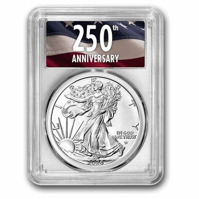 2026 American Silver Eagle MS-70 PCGS (FS, 250th Anniv Label)-Pre