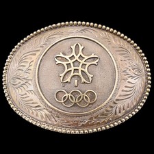 1988 Winter Olympics Games Calgary Canada Vintage Belt Buckle