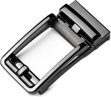 40mm Ratchet Belt Buckle Only for 1 3/8 Slide Belt Strap, Automatic Click Buckle