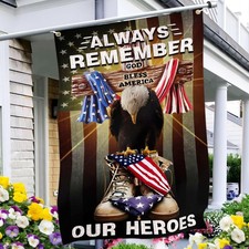 NASIAN Memorial Day Flag Always Remember Our Heroes Flags for Outside 3x5 Dou...